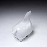 Seto Ware KASHIWA - Animal Ornament - Round Horse - Glossy White / 瀬戸焼 かしわ窯
