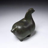 Seto Ware KASHIWA - Animal Ornament - Round Horse - Matt Blue Grey / 瀬戸焼 かしわ窯