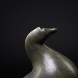 Seto Ware KASHIWA - Animal Ornament - Round Horse - Matt Blue Grey / 瀬戸焼 かしわ窯