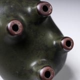 Seto Ware KASHIWA - Animal Ornament - Round Horse - Matt Blue Grey / 瀬戸焼 かしわ窯