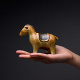 Seto Ware KASHIWA - Animal Ornament - Small Horse - Darker Version / 瀬戸焼 かしわ窯