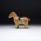 Seto Ware KASHIWA - Animal Ornament - Small Horse - Darker Version / 瀬戸焼 かしわ窯
