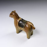 Seto Ware KASHIWA - Animal Ornament - Small Horse - Darker Version / 瀬戸焼 かしわ窯