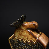 Seto Ware KASHIWA Palm-sized Vase - Moose / 瀬戸焼 かしわ窯