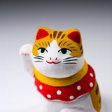 Seto ware Lucky Ornament - Brown Cat / 縁起玩具
