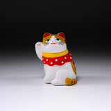 Seto ware Lucky Ornament - Brown Cat / 縁起玩具