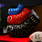 Seto ware Lucky Ornament - Carp Streamer / 縁起玩具 鯉のぼり