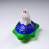 Seto ware Lucky Ornament - Rabbit and Turtle / 縁起玩具 うさぎと亀