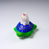Seto ware Lucky Ornament - Rabbit and Turtle / 縁起玩具 うさぎと亀
