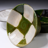 Seto ware MARUKO Footed Plate - 3 Options / 瀬戸焼 高台小皿 櫛目市松