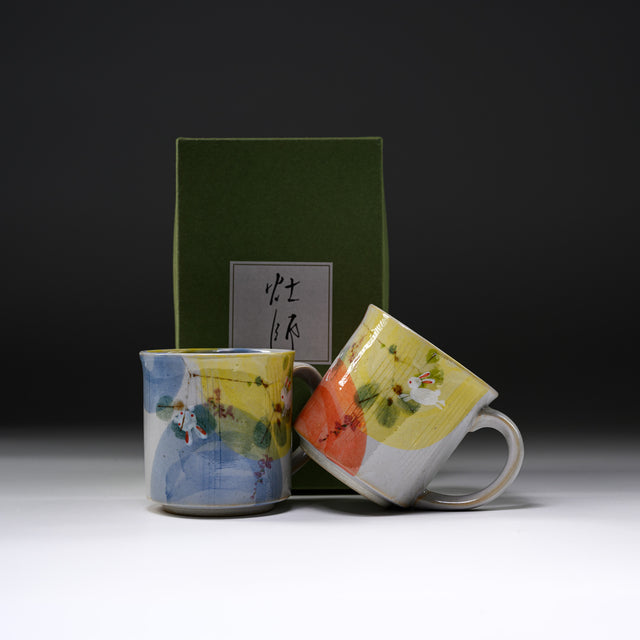 Seto ware Rabbit Pair Mug Cup Gift Set | Crafted In Japan – Osara Australia