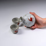 Seto ware MARUKO Rabbit Sake Set - Two Cups and One Jug / 灶師 ギフトセット