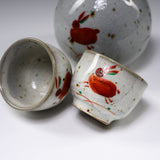 Seto ware MARUKO Rabbit Sake Set - Two Cups and One Jug / 灶師 ギフトセット