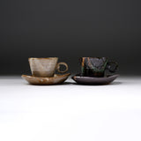Seto were MARUKO Pair Mug Cup and Saucer Gift Set - Natural / 灶師ギフトセット