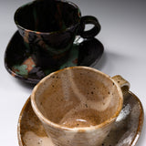 Seto were MARUKO Pair Mug Cup and Saucer Gift Set - Natural / 灶師ギフトセット