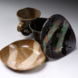 Seto were MARUKO Pair Mug Cup and Saucer Gift Set - Natural / 灶師ギフトセット