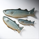 Seto ware MARUKO Fish Plate - 3 Size Options / 瀬戸焼 焼き魚プレート