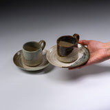 Seto ware MARUKO Pair Mug Cup and Saucer Gift Set - Modern Line / 灶師ギフトセット