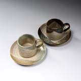 Seto ware MARUKO Pair Mug Cup and Saucer Gift Set - Modern Line / 灶師ギフトセット