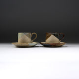Seto ware MARUKO Pair Mug Cup and Saucer Gift Set - Modern Line / 灶師ギフトセット