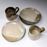 Seto ware MARUKO Pair Mug Cup and Saucer Gift Set - Modern Line / 灶師ギフトセット