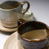 Seto ware MARUKO Pair Mug Cup and Saucer Gift Set - Modern Line / 灶師ギフトセット