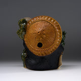 Shigaraki Ware Lucky Raccoon Ornament "Friendly Tanuki" - 26 cm / 信楽焼たぬき