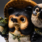 Shigaraki Ware Lucky Raccoon Ornament "Friendly Tanuki" - 26 cm / 信楽焼たぬき