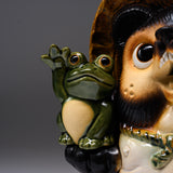 Shigaraki Ware Lucky Raccoon Ornament "Friendly Tanuki" - 26 cm / 信楽焼たぬき