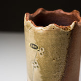 Shigaraki ware Pottery Vase - Aoki / 信楽焼 花瓶