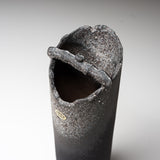 Shigaraki ware Pottery Vase - Charcoal / 信楽焼 花瓶