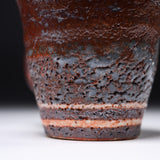 Shozan Kiln Espresso Cup - Brown Shino - Angular / 荘山窯 紅志野 デミタスコーヒー