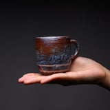 Shozan Kiln Espresso Cup - Brown Shino - Round / 荘山窯 紅志野 デミタスコーヒー