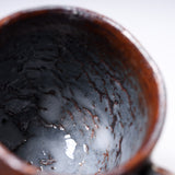 Shozan Kiln Espresso Cup - Brown Shino - Round / 荘山窯 紅志野 デミタスコーヒー