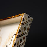 Shunzan Kiln Kyo Kiyomizu Ware Square Plate -  Kenzan Kacho / 俊山窯 四角皿