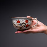 Shunzan Kiln Kyo Kiyomizu Ware Soup Cup - Plum / 俊山窯 スープマグカップ