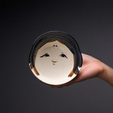 Shunzan Kiln Kyo Kiyomizu Ware Matcha Bowl - Okame / 俊山窯 抹茶碗 百福