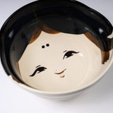 Shunzan Kiln Kyo Kiyomizu Ware Matcha Bowl - Okame / 俊山窯 抹茶碗 百福