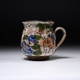 Shunzan Kiln Kyo Kiyomizu Ware Mug - Four Seasons Flowers / 俊山窯 マグカップ