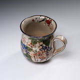 Shunzan Kiln Kyo Kiyomizu Ware Mug - Four Seasons Flowers / 俊山窯 マグカップ