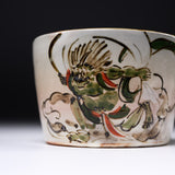 Shunzan Kiln Kyo Kiyomizu Ware Soba Choko Cup - Fujin / 俊山窯 そば猪口