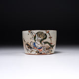 Shunzan Kiln Kyo Kiyomizu Ware Soba Choko Cup - Raijin / 俊山窯 そば猪口