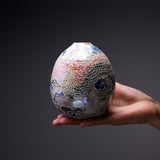 Shunzan Kiln Kyo Kiyomizu Ware Vase - Luster Dragon / 俊山窯 花瓶