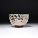 Shunzan Kiln Kyo Kiyomizu Ware Matcha Bowl - Fujizakura / 俊山窯 抹茶碗