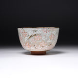 Shunzan Kiln Kyo Kiyomizu Ware Matcha Bowl - Cherry Blossom / 俊山窯 抹茶碗