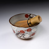 Shunzan Kiln Kyo Kiyomizu Ware Matcha Bowl - Plum / 俊山窯 抹茶碗