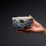 Shunzan Kiln Kyo Kiyomizu Ware Premium Matcha Bowl - Hydrangea / 俊山窯 抹茶碗