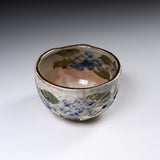 Shunzan Kiln Kyo Kiyomizu Ware Premium Matcha Bowl - Hydrangea / 俊山窯 抹茶碗
