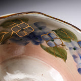 Shunzan Kiln Kyo Kiyomizu Ware Premium Matcha Bowl - Hydrangea / 俊山窯 抹茶碗