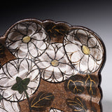 Shunzan Kiln Kyo Kiyomizu Ware Chrysanthemum Plate / 俊山窯 浅皿 菊尽し